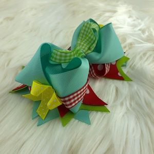Accessories - Head bow ribbons blue green, yellow, red Accessories - Head bow ribbons blue green, yellow, red